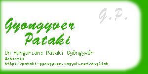 gyongyver pataki business card
