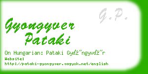 gyongyver pataki business card